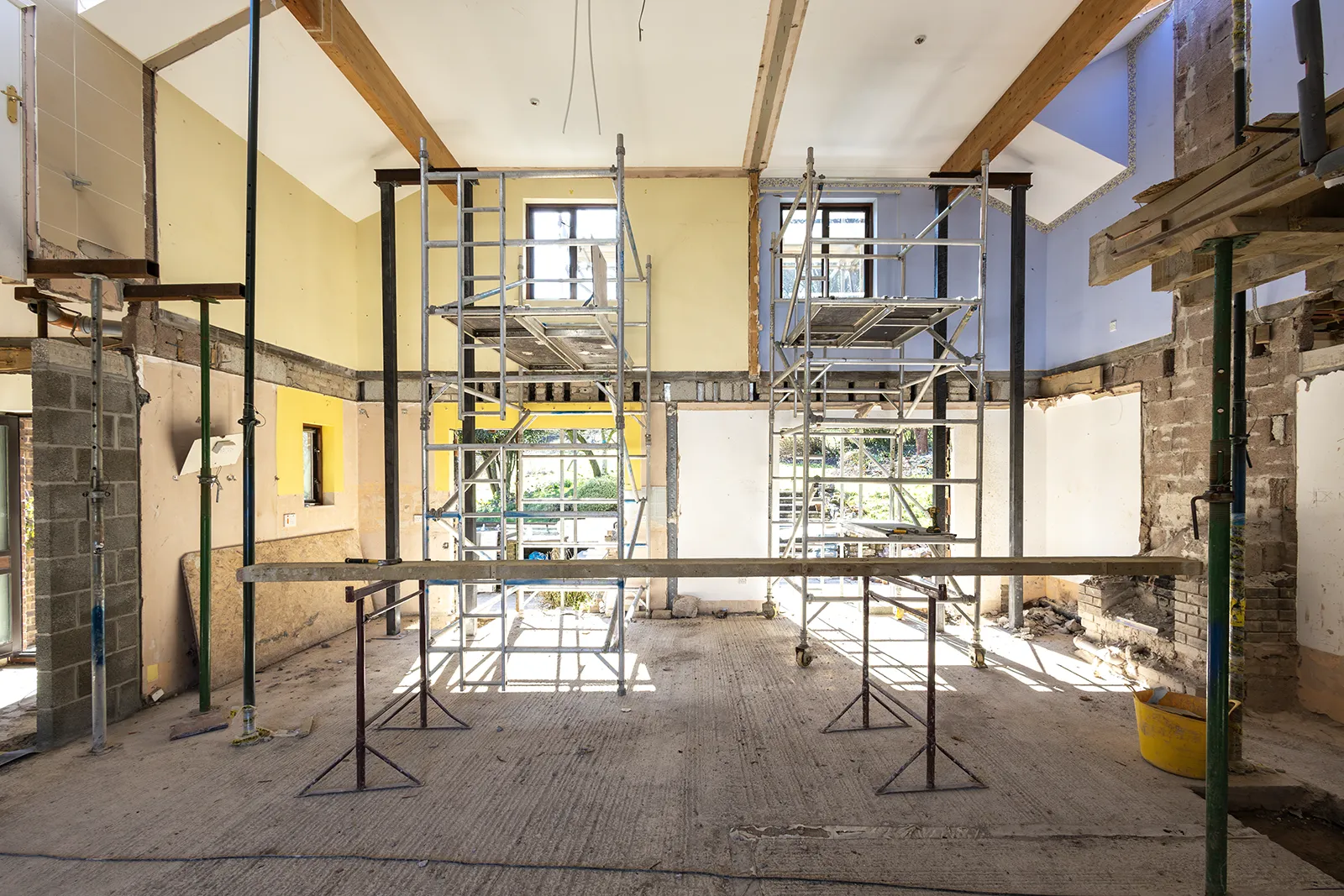 Architect site visit during residential construction in Cardiff